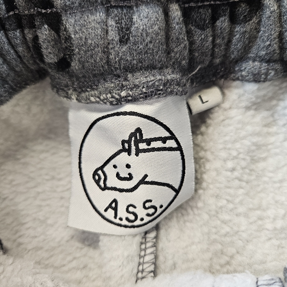 Alex’s stupid Studio STU Sweatpants Size Large Gray And Black A.S.S - Picture 6 of 9